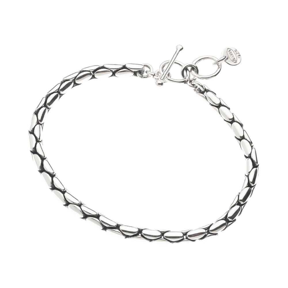 Amaru Brillante Sterling Silver Serpent Bracelet
