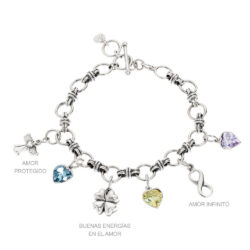Amor Sterling Silver Six-Charm Bracelet
