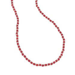 Amore Sterling Silver and Red Coral Necklace Andes Luxe Amore Sterling Silver and Red Coral Necklace