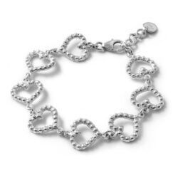 Ana Sterling Silver Hearts Bracelet