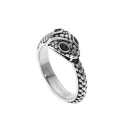 Anaconda Men's Sterling Silver Snake Ring