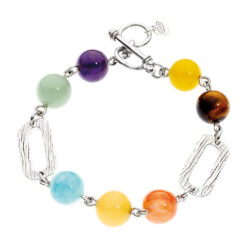 Andina Sterling Silver and Gemstone Bracelet