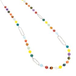 Andino Sterling Silver and Gemstone Necklace