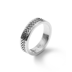 Angel Men's Sterling Silver Ring