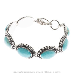 Armonía Sterling Silver and Amazonite Bracelet