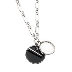 Ártico Sterling Silver, Mother-of-Pearl and Obsidian Necklace Andes Luxe Ártico Sterling Silver, Mother-of-Pearl and Obsidian Necklace