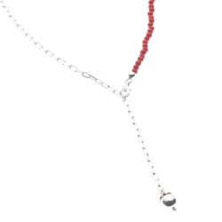 Astrid Sterling Silver and Garnet Murano Glass Necklace