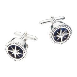 Atenas Sterling Silver and Lapis Lazuli/Sodalite Cufflinks