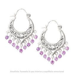 Aura Sterling Silver and Amethyst Earrings