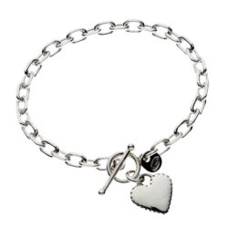 Ava Corazón Sterling Silver Heart Bracelet