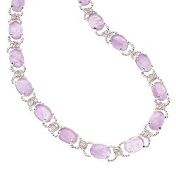 Belleza Sterling Silver and Amethyst Necklace