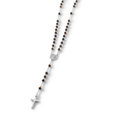 Benedict Sterling Silver and Tiger's Eye Rosary