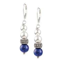 Bienestar Sterling Silver and Sodalite Earrings