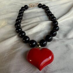 Black Maxi Heart Necklace