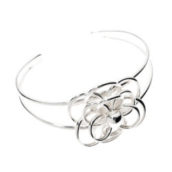 Blume Sterling Silver Flower Cuff Bracelet