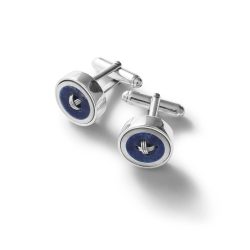 Boton Blue Sterling Silver, Sodalite and Mother-of-Pearl Cufflinks