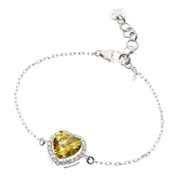 Brigitta Sterling Silver and Crystal Bracelet