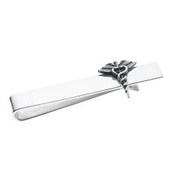 Caduceus Sterling Silver Tie Clip