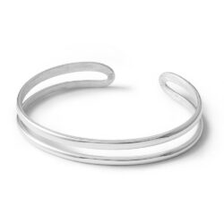 Catalina Double-Line Sterling Silver Cuff Bracelet