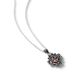 Chakana Trilogía Sterling Silver and Gemstone Necklace