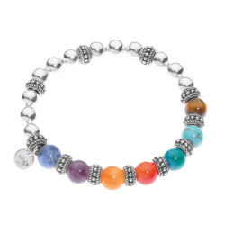Chakras Palma Sterling Silver and Gemstone Bracelet