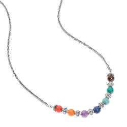 Chakras Palma Sterling Silver and Gemstone Necklace