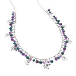 Chan Chan Sterling Silver, Amethyst and Chrysocolla Necklace