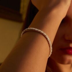 Chaska Sterling Silver and Zirconia Tennis Bracelet