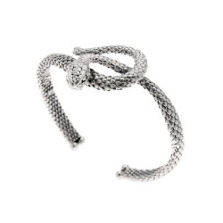Chavín Sterling Silver Serpent Bracelet – Medium