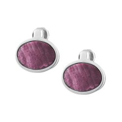 Chincha Sterling Silver and Purple Spondylus Earrings