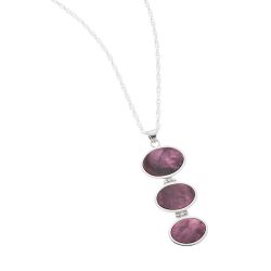 Chincha Sterling Silver and Purple Spondylus Necklace