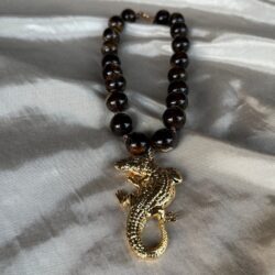 Chocolate Crocodile Statement Necklace