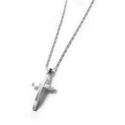 Clemente Men's Sterling Silver Cross Necklace
