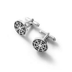 Compass Sterling Silver Cufflinks