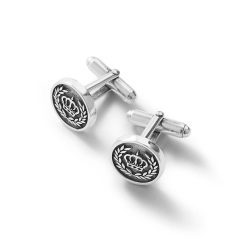 Corona Crown and Laurel Sterling Silver Cufflinks