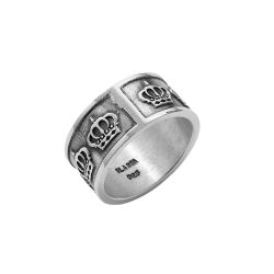 Coronas Men's Engraved Sterling Silver Ring