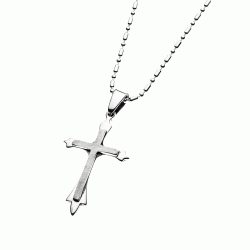Cos Men's Sterling Silver Cross Necklace