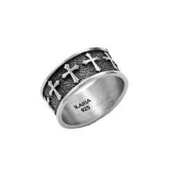 Cruces Men's Sterling Silver Cross Ring