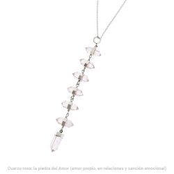 Cuarzo Amor Sterling Silver and Rose Quartz Necklace