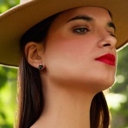 Cusi Sterling Silver and Ammolite Earrings Andes Luxe