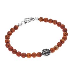 Daniele Men’s Yellow Jasper and Sterling Silver Bracelet (Large) Andes Luxe Daniele Men's Yellow Jasper and Sterling Silver Bracelet (Large)