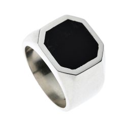 Dante Men’s Sterling Silver and Obsidian Ring Andes Luxe Dante Men's Sterling Silver and Obsidian Ring