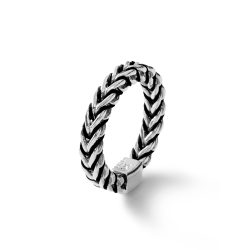 David Men’s Braided Sterling Silver Ring Andes Luxe David Men's Braided Sterling Silver Ring