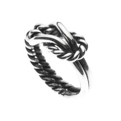 Delfos Men's Sterling Silver Knot Ring