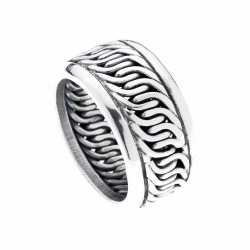 Edoardo Men’s Sterling Silver Ring Andes Luxe Edoardo Men's Sterling Silver Ring