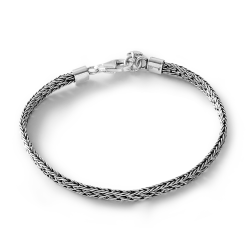 Edson Men's Woven Sterling Silver Bracelet