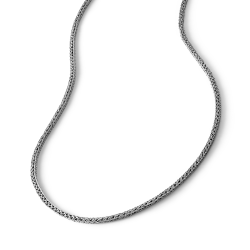 Edson Men's Woven Sterling Silver Chain Necklace