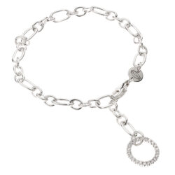 Elegant Sterling Silver and Crystal Bracelet