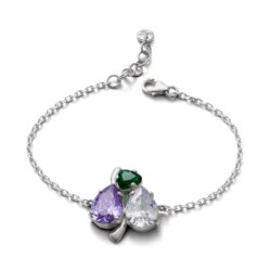 Eleonora Sterling Silver and Crystal Bracelet