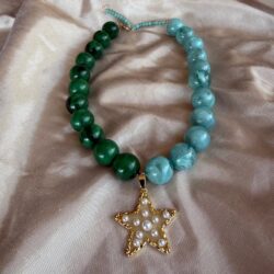 Emerald Starfish Bead Necklace